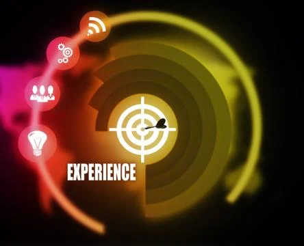 Experience connect concept plan graphic background color Stock Illustration