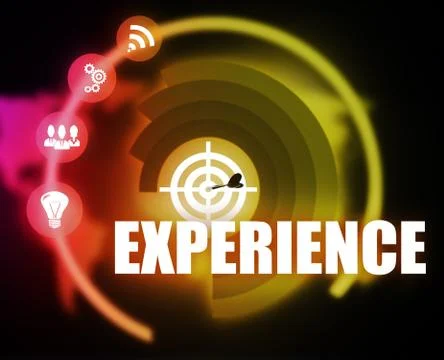Experience connect concept plan graphic background color Stock Illustration