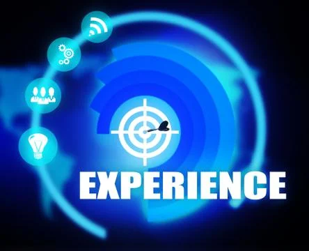Experience connect concept plan graphic background color Stock Illustration