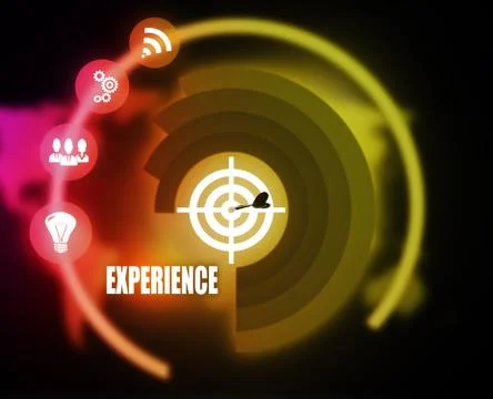 Experience connect concept plan graphic background color Stock Illustration