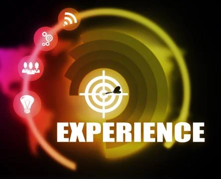 Experience connect concept plan graphic background color Stock Illustration