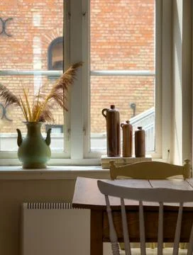 Experience a Cozy Interior that Embraces Rustic Decor and Features Natural Stock Photos