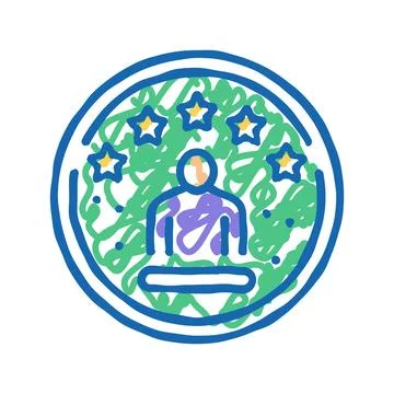 Experience customer testimonial icon doodle illustration Stock Illustration
