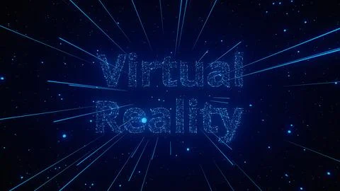 Experience the Depth of Virtual Reality Through Dazzling Light Effects and 스톡 일러스트