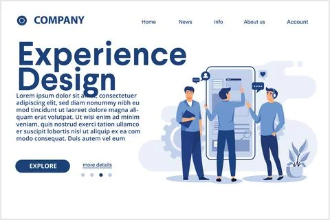 Experience design Web design, User Interface UI and User Experience UX conten イラスト素材