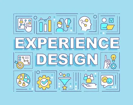 Experience design word concepts blue banner Stock Illustration
