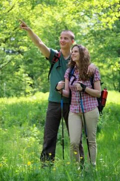 Experience during a hike Stock Photos