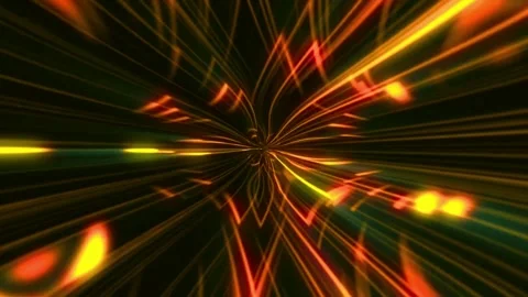 Experience the dynamic flow of glowing light streaks in a vibrant, abstract anim Stock Footage 321395729