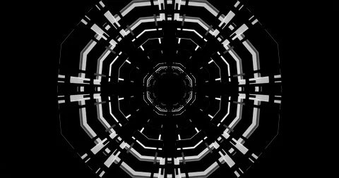 Experience a dynamic tunnel video vj loop screensaver with seamle Stock Footage 318175083