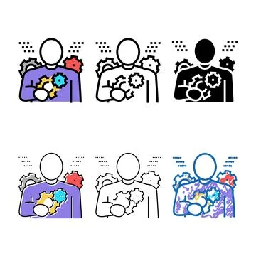 Experience edition people value color icon vector Stock Illustration