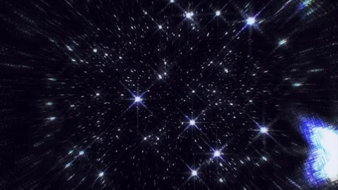 Experience an enchanting ride through a mesmerizing cosmic landscape Stock Footage 310568594