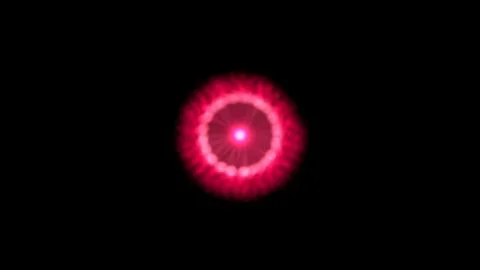 Experience the energy of this vibrant pink light ring against a dark backdrop Stock Illustration