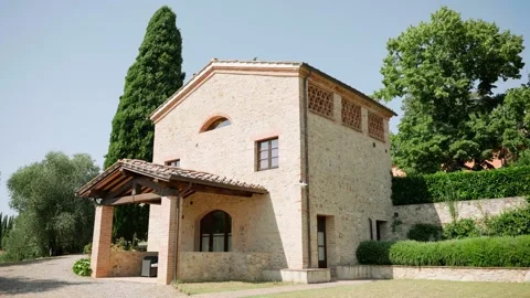 Experience the essence of Italian summer featuring a villa. Stock Footage 263942353