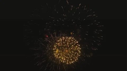 Experience the excitement of explosive fireworks with our spectacular displ.. Stock Footage 296615173