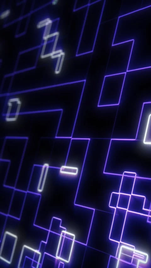 Experience the fluid motion of abstract animations featuring glowing lines Stock Footage 314896546