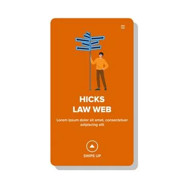 Experience hicks law web vector Stock Illustration