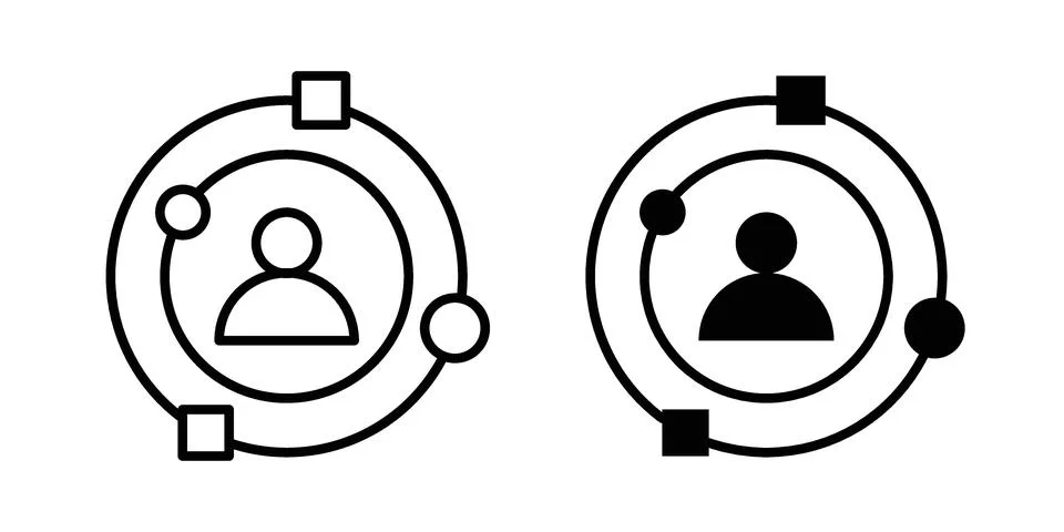 Experience icon set modern line and solid style collection. Stock Illustration