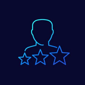 Experience line icon for web Stock Illustration