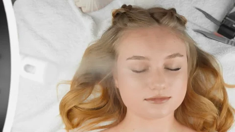 Experience a luxurious beauty session at a tranquil spa, offering topnotch Stock Footage 283205175