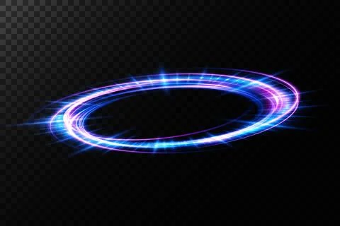 Experience the magic of Dynamic Futuristic Circular Light Effects that mesmerize Illustrazione stock