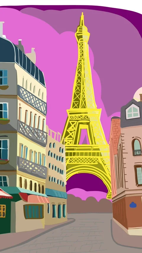 Experience the magic of Paris with the Tour Eiffel, from dawn to dusk Stock Footage 283443122