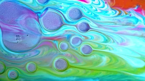 Experience the mesmerizing beauty of vibrant abstract liquid colors with Stock Footage 303608272