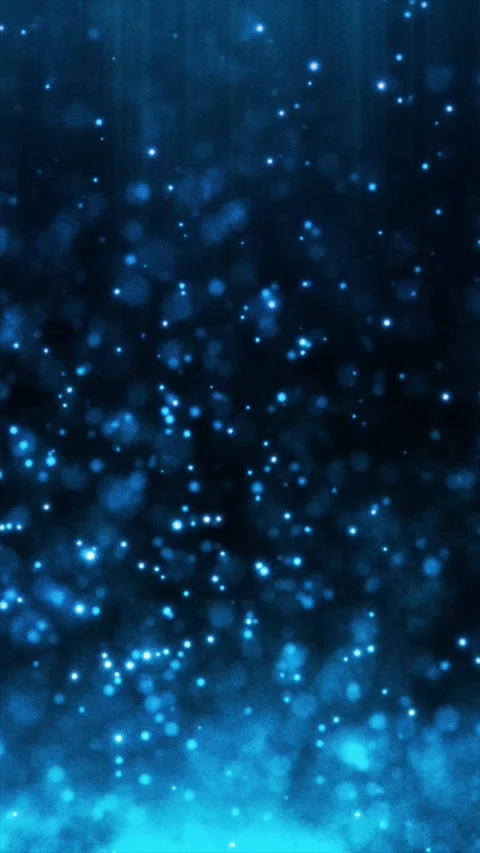 Experience a mesmerizing display of glowing blue particles in motion Video stock 314622480