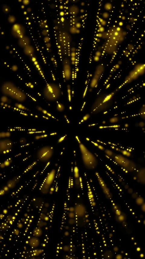 Experience a mesmerizing display of golden particles radiating outwards Stock Footage 314555265