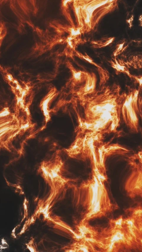 Experience a mesmerizing display of swirling orange and black designs Video stock 314943188