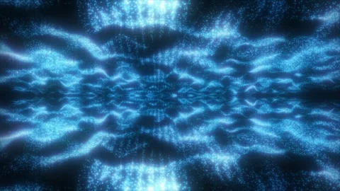 Experience the mesmerizing movement of blue digital waves Stock Footage 310102258