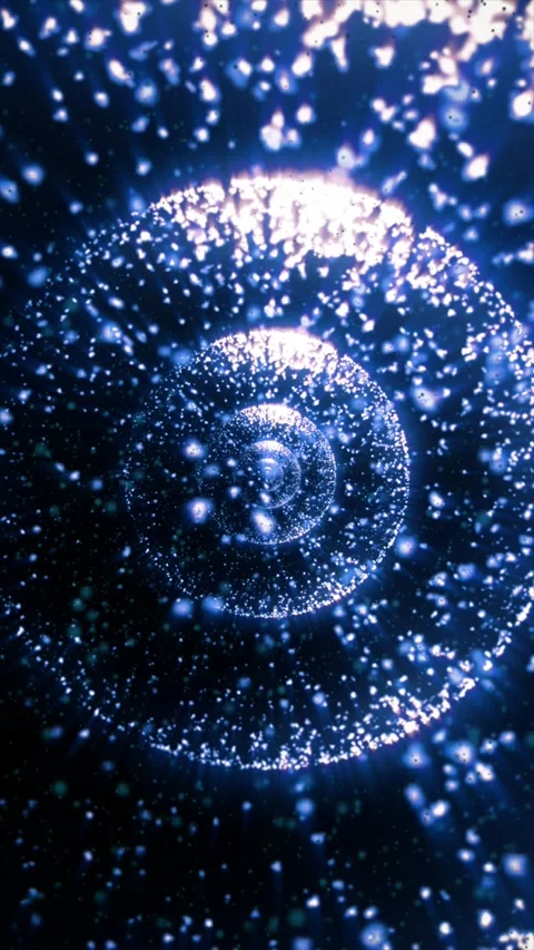 Experience mesmerizing spherical patterns and vibrant cold blue space colors Stock Footage 315510041