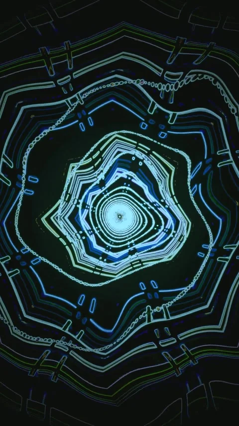 Experience a mesmerizing tunnel effect with vibrant colors and fluid transi.. Stock Footage 321566600