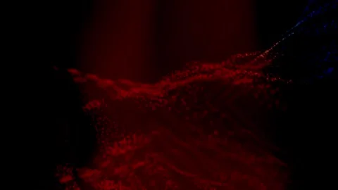 Experience mesmerizing waves of light shimmering with particles simulation Vídeos de archivo 293675742