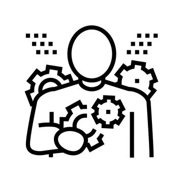 Experience people value line icon vector illustration Stock Illustration