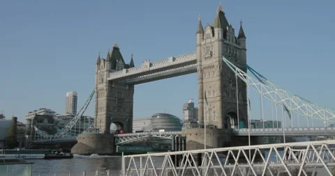 Experience the Scenic Views of Tower Bridge in London An Iconic Landmark of the Stock Footage 306555684