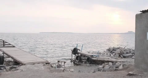 Experience the serene beauty of Lake Sevan, nestled amidst the mountains of Video stock 252465936