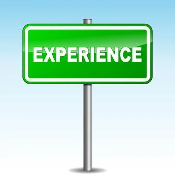 Experience signpost Stock Illustration