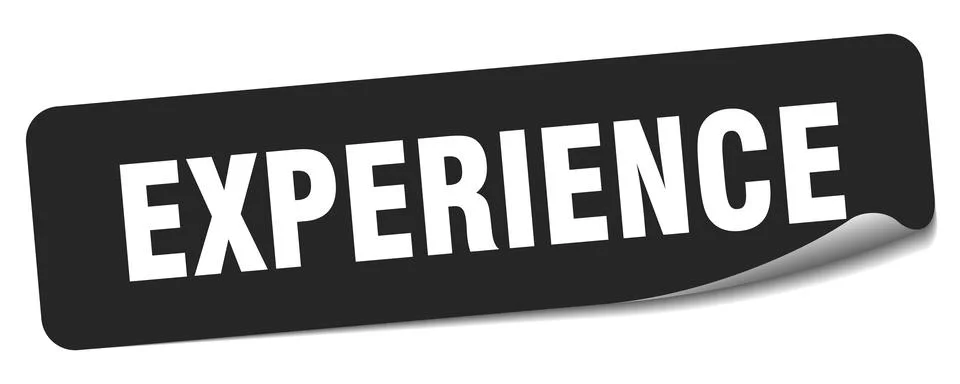 Experience sticker. experience label 스톡 일러스트