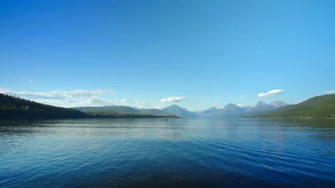 Experience the Stunning and Breathtaking Views of Glacier National Park located Stock Footage 313378217