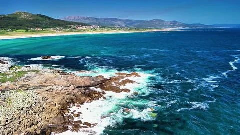 Experience a Stunning Coastal View featuring Turquoise Waters alongside a Rocky Stock Photos