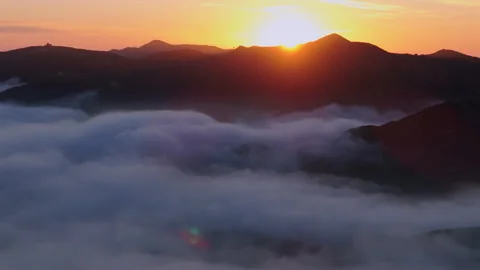 Experience stunning drone views of the breathtaking Malibu Mountains at a Stock Footage 305522330