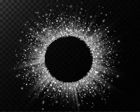 Experience the Stunning Light Burst Effect Featuring Glittering Sparkles イラスト素材