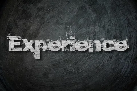 Experience text on background Illustrazione stock