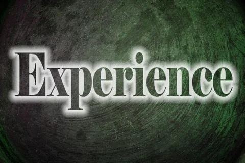 Experience text on background Stock Illustration