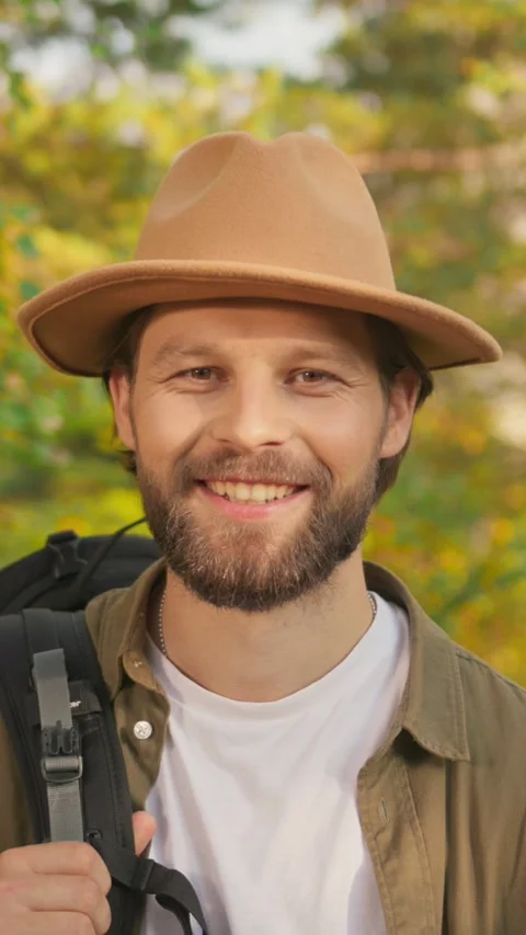Experience the Thrill of Outdoor Adventures in Nature While Wearing a Stylish Stock Footage 316514232