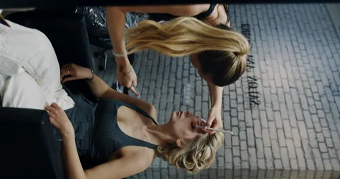 Experience a topnotch Professional Makeup Application in a Stylish and Trendy Video stock 318222617