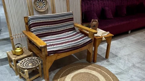 Experience Traditional Elegance: 4K Tour of Handcrafted Furniture. Stock-Footage 304864059