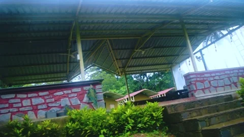 Experience tranquil nature at a tropical jungle resort or homestay in India.. Stock Footage 341349663