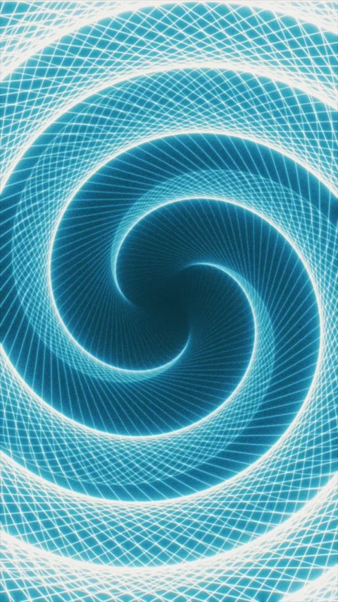 Experience a vibrant abstract animation showcasing mesmerizing spirals Stock Footage 314984672