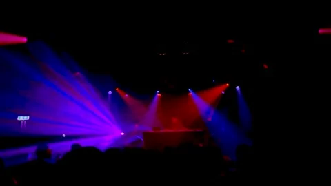 Experience the Vibrant Light Show at a Late-Night Party in a Popular Club in Stock Footage 331217252